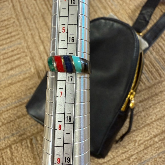 Sterling and semi precious rings. Lot of four rings. - Picture 5 of 7